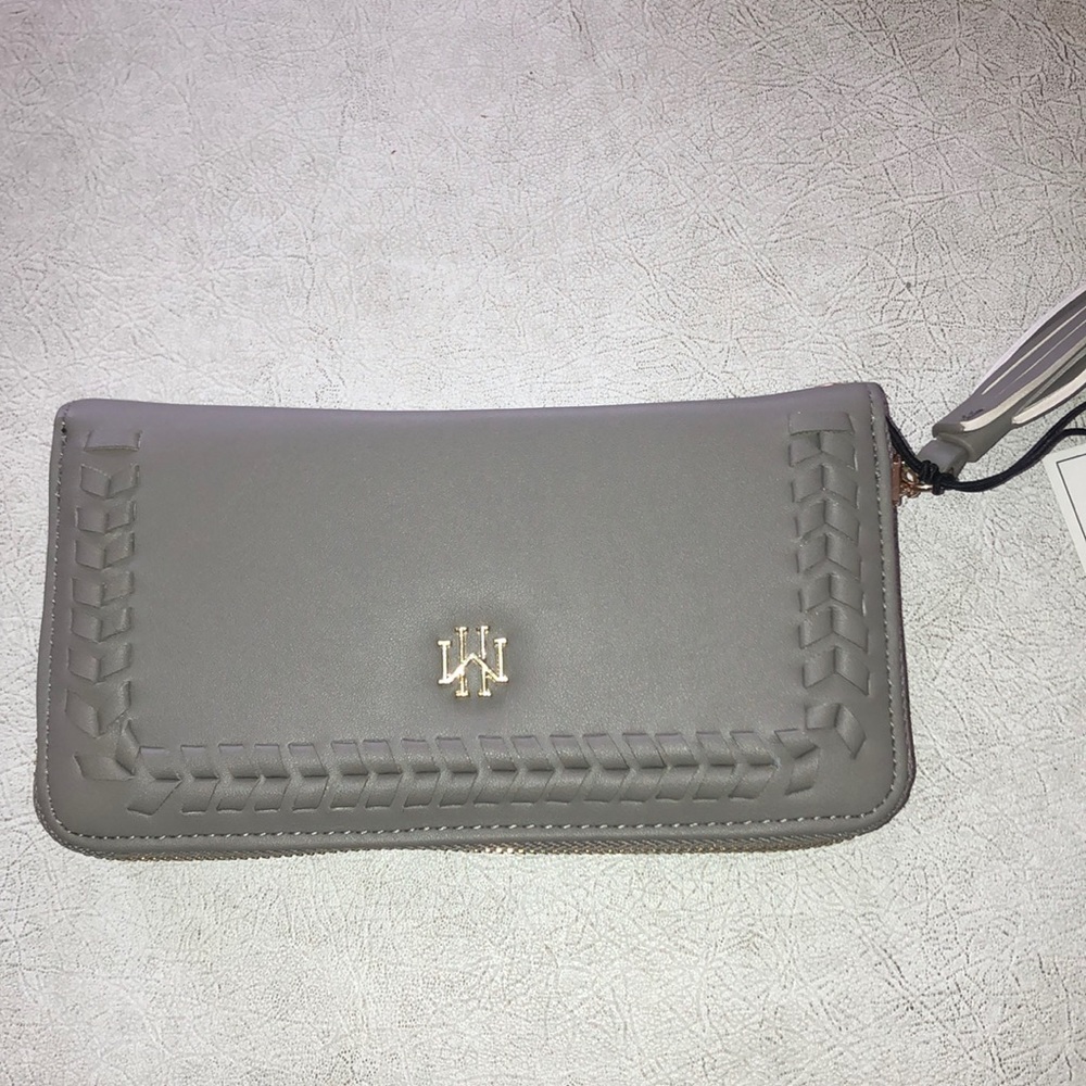 Hallmark Mark & Hall grey wallet w/ strap NWT